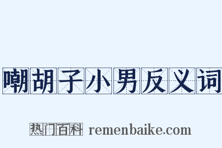 嘲胡子小男反义词是什么意思的图片